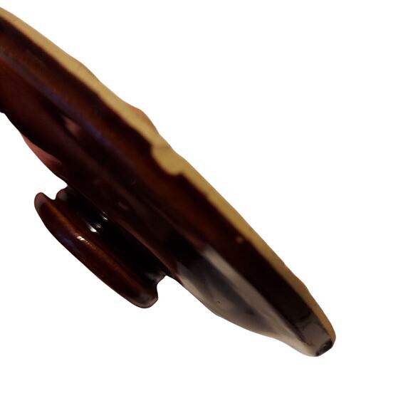 Bean Pot Brown Stoneware Ceramic Glazed 2 Handle Ovenproof w/Lid Antique Prim - Picture 7 of 16